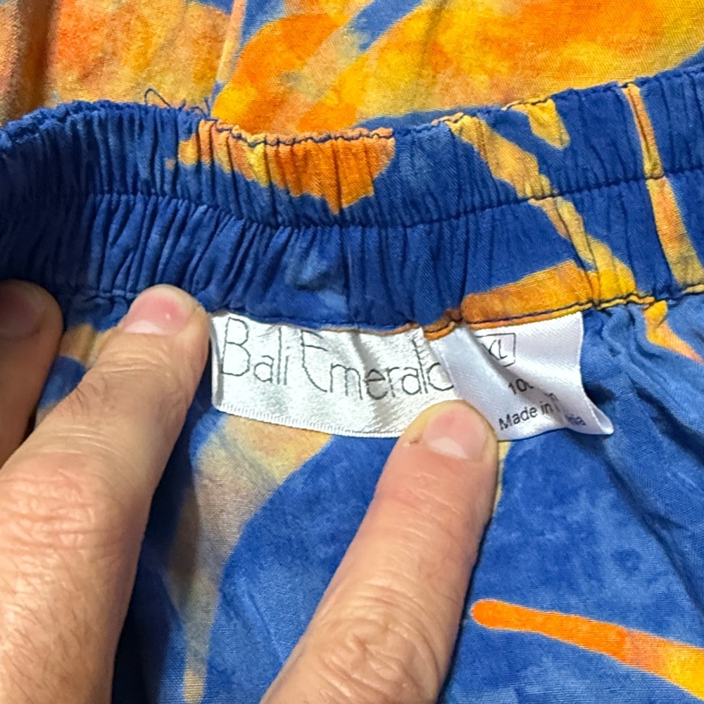 Bali Emerald Batik Patchwork Elastic A-Line Maxi … - image 6